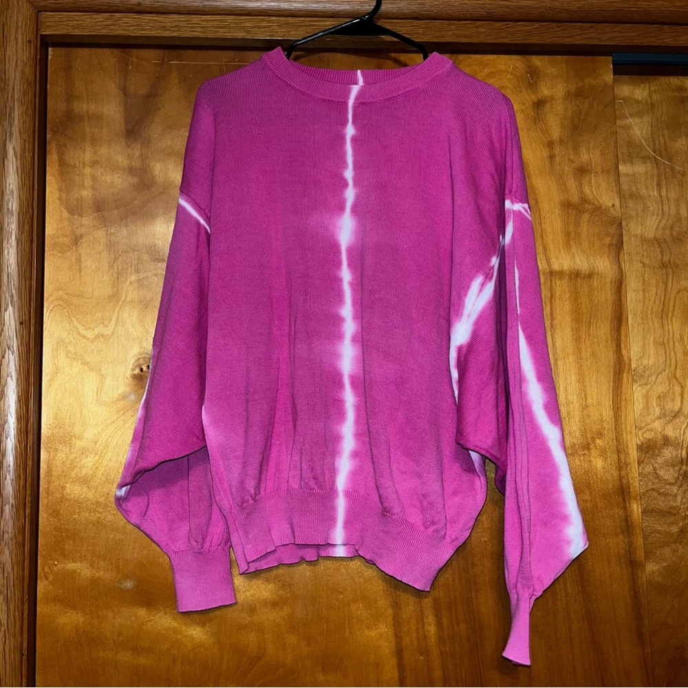 Elan Pink Tie-Dye Sweater